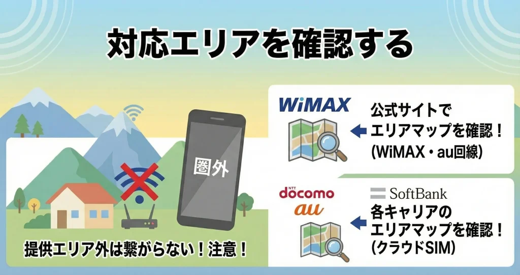 対応エリアを確認する