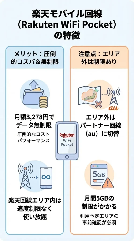 楽天モバイル回線の特徴