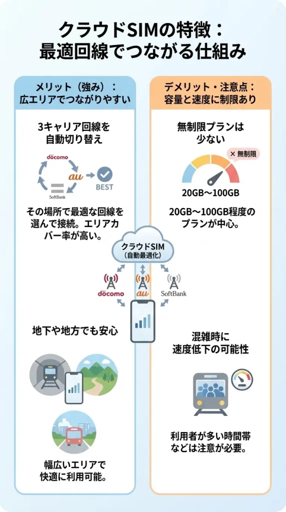 クラウドSIMの特徴